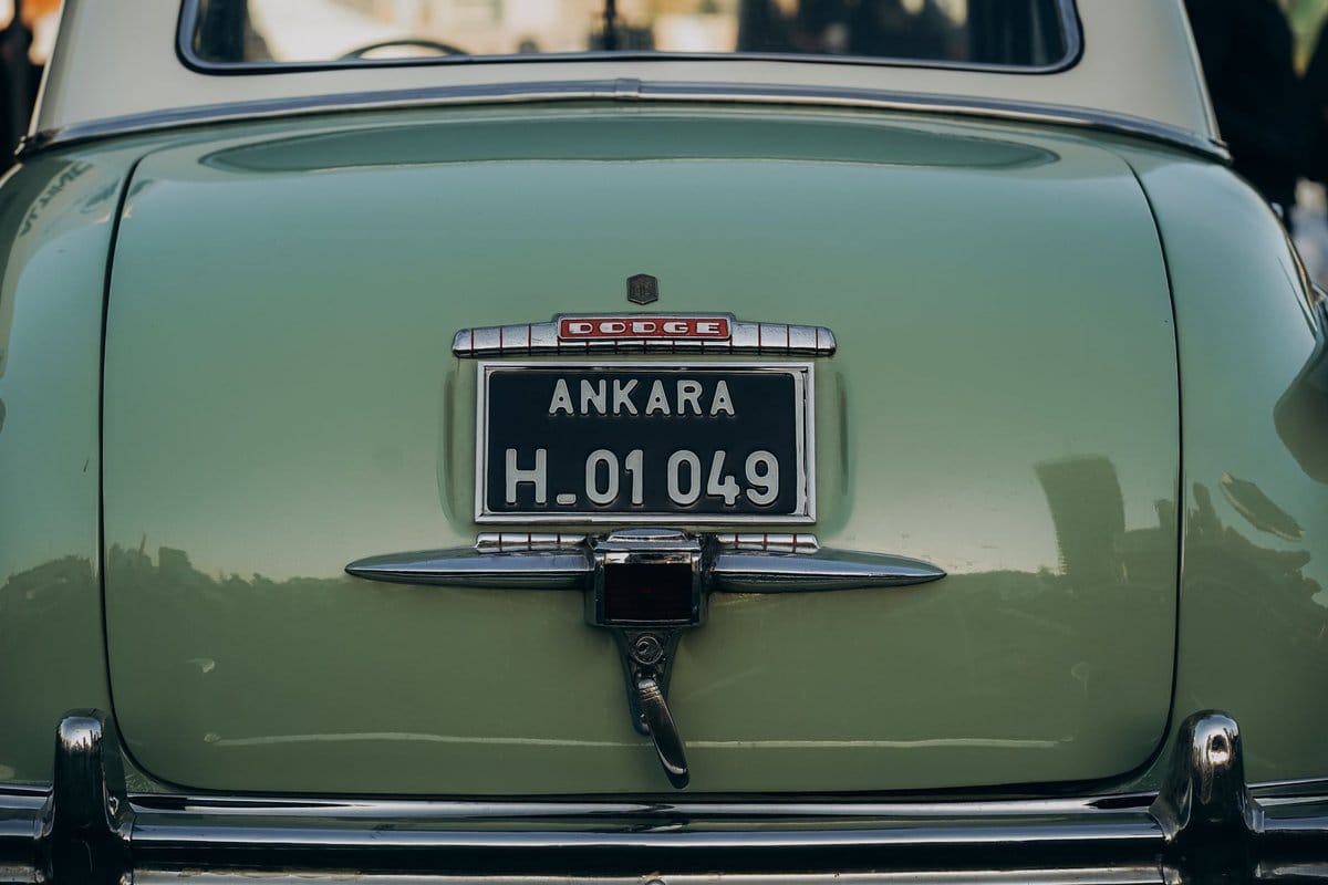 plaque vert voiture